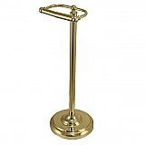 Victorian Pedestal Freestanding Toilet Paper Holder - Brushed Brass