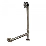 Clawfoot Tub Drain and Overflow - Lift and Turn Mechanism - Polished Nickel