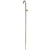 62-Inch Shower Riser with Wall Support - Brushed Brass