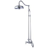 Rain Drop Wall / Surface Mount Shower Kit With Handheld Shower - Chrome