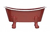 Enamel Bathtub Soap Dish - Deep Rose Red