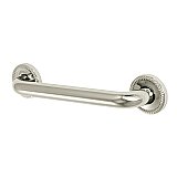 12" Decorative Safety Grab Bar with Rope Design - Polished Nickel