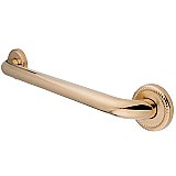 18" Laurel Collection Safety Grab Bar for Bathroom - Polished Brass