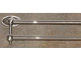 Edwardian Oval Backplate 30" Double Towel Bar in Brushed Satin Nickel