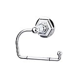 Edwardian Hex Backplate Toilet Paper Hook in Polished Chrome