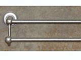 Edwardian Beaded Backplate 24" Double Towel Bar in Antique Pewter