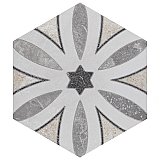 Mazzo Hex Deco Jade 8-1/2" x 9-3/4" Porcelain Floor and Wall Tile - Per Case of 9 - 4.05 Sq. Ft