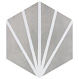 Horizon Dusk Hex Gris 7-3/4" x 9" Ceramic Floor & Wall Tile - Per Case of 24 - 8.88 Sq. Ft