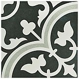 Arte Due 9-3/4" x 9-3/4" Porcelain Tile -Gray/Black- Per Case of 16 - 11.11 Square Feet