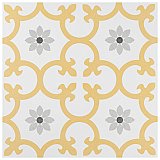 Daria Dandelion 9-3/4" x 9-3/4"  Porcelain Floor & Wall Tile - 16 Tiles Per Case - 10.88 Sq. Ft.