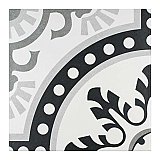 Duart Grey 9-3/4" x 9-3/4" Porcelain Tile - Black, Grey & White - Per Case of 16 - 10.76 Square Feet