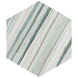 Flow Hex Green 8-5/8" x 9-7/8" Porcelain Floor & Wall Tile - 25 Tiles Per Case - 11.5 Sq. Ft.