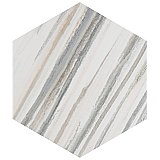 Flow Hex Grey 8-5/8" x 9-7/8" Porcelain Floor & Wall Tile - 25 Tiles Per Case - 11.5 Sq. Ft.