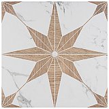 Amazon Stella Loire Noce 9-3/4" x 9-3/4" Porcelain Floor & Wall Tile - Per Case of 16 - 10.88 Sq. Ft.