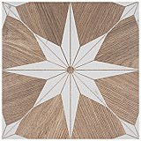 Amazon Stella Loire Verso Noce 9-3/4" x 9-3/4" Porcelain Floor & Wall Tile - Per Case of 16 - 10.88 Sq. Ft.