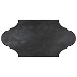 Alhama Provenzal Black 6-1/4" x 12-3/4" Porcelain Floor & Wall Tile - Sold Per Case of 20 - 8.8 Sq. Ft.