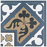 Majestic Orleans Angulo Blue 9-3/4 "x 9-3/4" Porcelain Tile - Per Piece - .68 Sq. Ft.