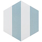 Porto Capri Hex Aqua 8-5/8"x 9-7/8" Porcelain Tile - Per Case of 5 Sheets - 5.30 Sq. Ft.