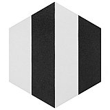 Porto Capri Hex Black 8-5/8"x 9-7/8" Porcelain Tile - Per Case of 5 Sheets - 5.30 Sq. Ft.