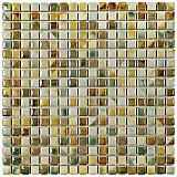 Rustica Mini Springfield 12" x 12" Porcelain Mosaic Tile - Green & Tan - Per Sheet - 1 Square Feet