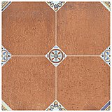 Manises Decor Cuero 13-1/8" x 13-1/8" Ceramic Floor & Wall Tile - 9 Tiles Per Case - 10.98 Sq. Ft.