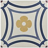 Caprice Saint Tropez 7-7/8" x 7-7/8" Porcelain Tile - Blue/Wine- Per Case of 25 - 11.46 Square Feet
