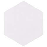 Palm Hex White 6" x 7" Porcelain Tile - Per Case of 13 - 2.97 Sq. Ft.
