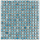 Hudson Edge Marine Blue Glazed Square Porcelain Mosaic Tile - Per Case of 10 Sheets - 10.90 Sq. Ft.