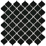 Hudson Tangier Glossy Black 12-3/8" x 12-1/2" Porcelain Mosaic Tile - Sold Per Case of 10 - 10.96 Square Feet