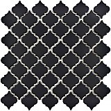 Hudson Tangier Matte Black 12-3/8" x 12-1/2" Porcelain Mosaic Tile - Sold Per Case of 10 - 10.96 Square Feet
