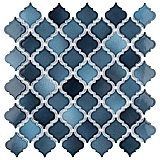 Hudson Tangier Glacier Glazed Porcelain Mosaic Tile - Per Case of 10 Sheets - 11 Sq. Ft.