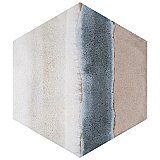 Matter Canvas Hex Taupe Blue 7-7/8" x 9" Porcelain Floor & Wall Tile - Per Case of 10 - 3.80 Sq. Ft.
