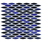 Pescado Glossy Azul 12"x 12-1/2" Porcelain Tile - Per Sheet - 1.06 Sq. Ft.