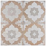 Kings Clay Blossom 17-3/4"x17-3/4" Ceramic Tile - Sold Per Case of 5 - 11.17 Square Feet Per Case