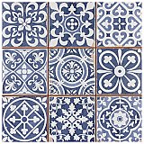 Faenza Azul 13" x 13" Ceramic Tile - Per Case of 10 - 12 Sq. Ft. Per Case