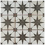 Harmonia Kings Star Nero 13"x13" Ceramic Tile - Sold Per Case of 10 - 12.19 Square Feet