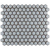 Hudson Hex 1" Silk White 13-1/4" x 11-7/8" Porcelain Mosaic Tile - Case of 10 Pieces - 11.14 Square Feet Per Case