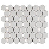 Liverpool 1-1/2" Hex White Ceramic Mosaic Tile - Sold Per Sheet - .81 Square Feet Per Sheet