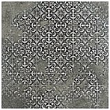 Antigua Deco Graphite 13" x 13" Porcelain Floor & Wall Tile - Sold Per Case of 9 - 10.8 Sq. Ft.