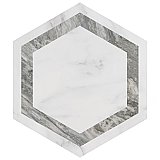 BioTech Venato Hex Deco Grey 11" x 13" Porcelain Floor & Wall Tile - Per Case of 14 - 10.64 Sq. Ft.