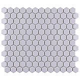 Metro Hex 1" Glossy Lavender 11-7/8" x 10-1/4" Porcelain Mosaic Tile - Sold Per Case of 10 - 8.7 Square Feet