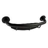 Meridian Thrive In Place 18" Stainless Steel Grab Bar with Shelf - Matte Black
