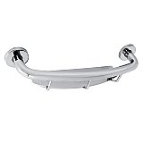 Meridian Thrive In Place 18" Stainless Steel Grab Bar with Shelf - Polished Chrome