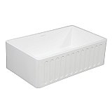 Gourmetier 33" Solid Surface Apron Front Farmhouse Kitchen Sink - Matte White