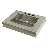 Kingston Brass Fauceture 31" x 22" Stainless Steel Bathroom Sink - Brushed