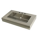 Kingston Brass Fauceture 37" x 22" Stainless Steel Bathroom Sink - Brushed