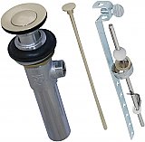 Kingston Brass KB1001 Brass Pop-Up Drain with Overflow Hole, 22 Gauge - Polished Nickel