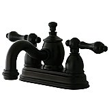 Kingston Brass 4-Inch Centerset Lavatory Faucet Metal Levers - Oil Rubbed Bronze