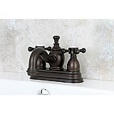 Kingston Brass 4-Inch Centerset Lavatory Faucet Metal Cross Levers - Oil Rubbed Bronze
