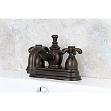 Kingston Brass 4-Inch Centerset Lavatory Faucet Metal Cross Levers - Oil Rubbed Bronze